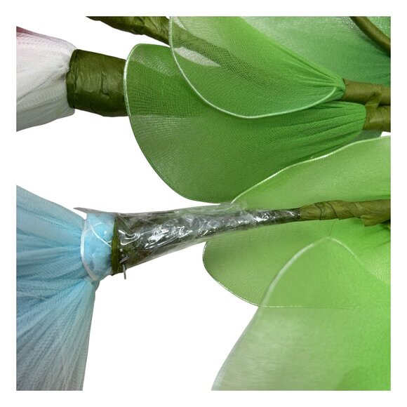 Handcrafted Artificial Multicolor Nylon Flowers Bouquet Home Event Decor - Picture 15 of 16